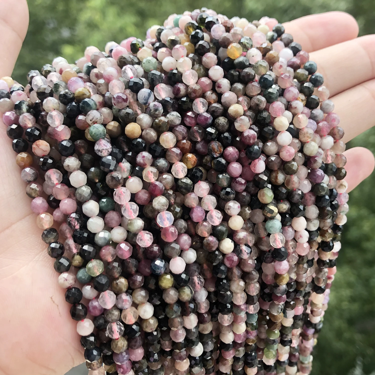 Бусины Из Натурального граненого камня 15 дюймов 2 3 4 мм для самостоятельного