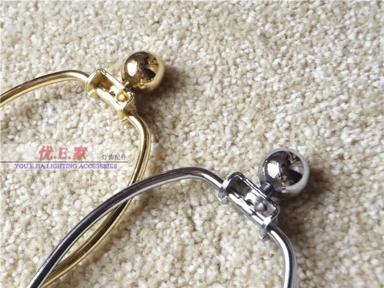 Комплект из 2-х предметов сверхпрочная золотистая/хромовая лампа-арфа Набор