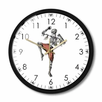 skeleton kickboxing sound activated clock muay thai fighter silent clock wall watch skull thai boxing martial arts room decor