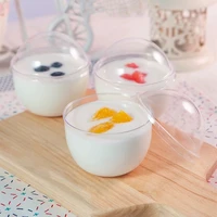 30pcs mousse dessert cups round plastic pudding cup disposable party milk convenient tiramisu birthday wedding ice cream cup