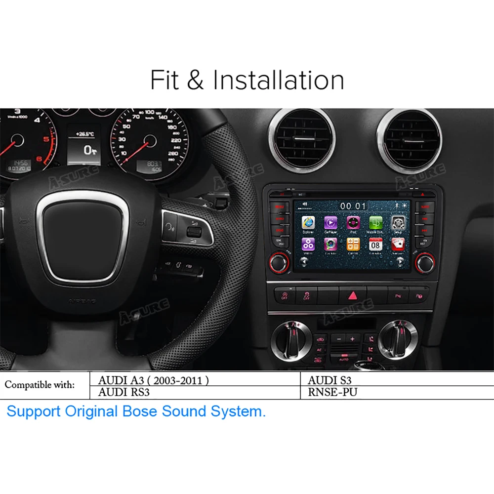 Автомобильный радиоприемник A Sure 2 Din Cortex A9 DVD GPS спутниковый навигатор в