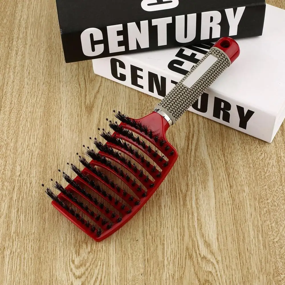 Hair Scalp Massage Comb Men Women Bristle &amp Nylon Brush Wet Curly Detangle For Salon Hairdressing Styling Tools | Красота и