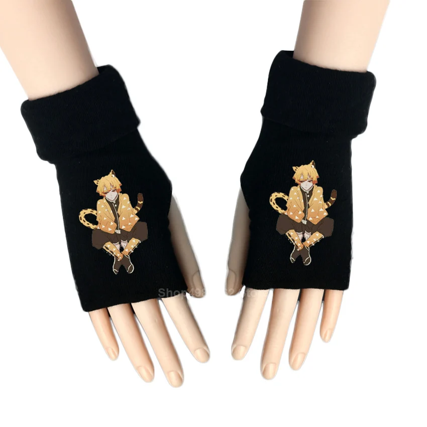 Аниме демон Slayer аксессуары для косплея мужчин и женщин Хлопковые вязаные