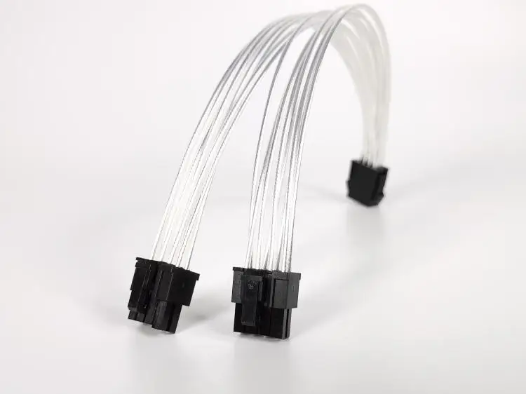 

1 To 2 PCI-E GPU Card power supply 8P/8pin extension cable/ silver-plated cable/ dual 6+2 ports/ support 6PIN 8PIN 8+8P 8