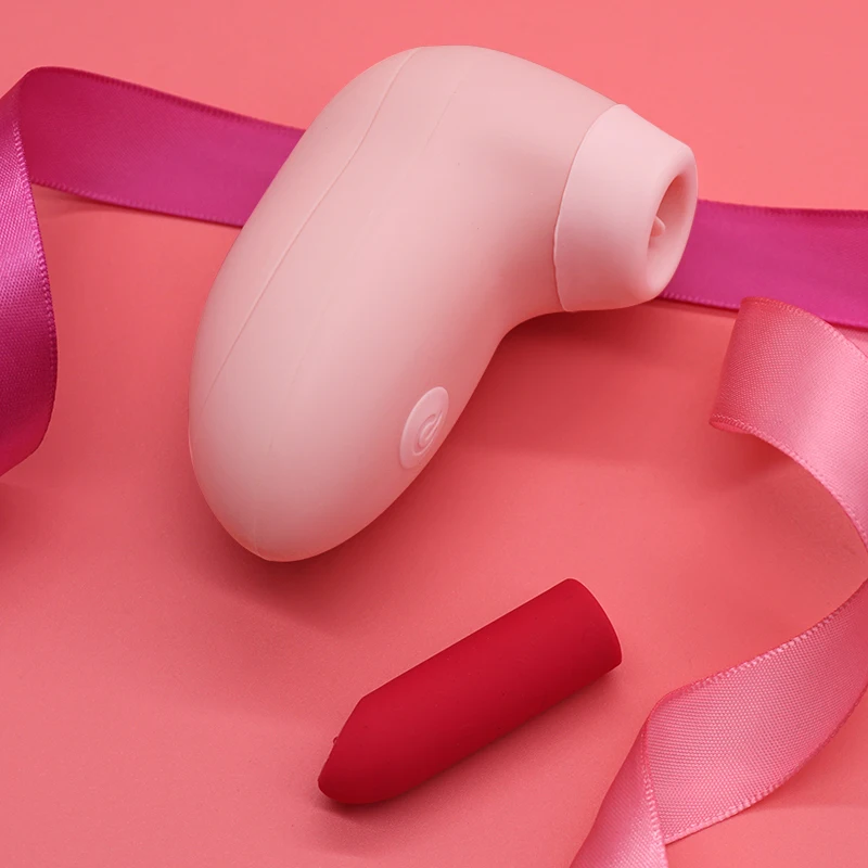 Вибратор секс игрушки для женщин на присосках клитора присоска сосков язык