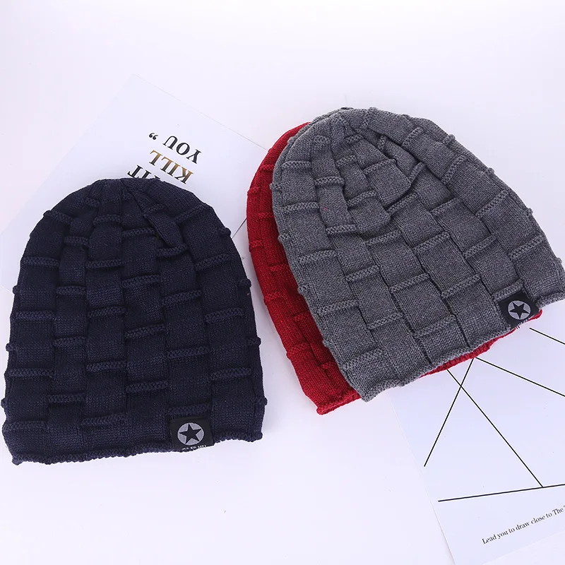 НОВАЯ шапка Calymel в клетку Мужская вязаная теплая шерстяная шапки осенне зимняя