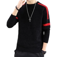 pullover knitted sweater mens sweater casual knit sweater round neck pullover winter new stripe color four colors m 3xl