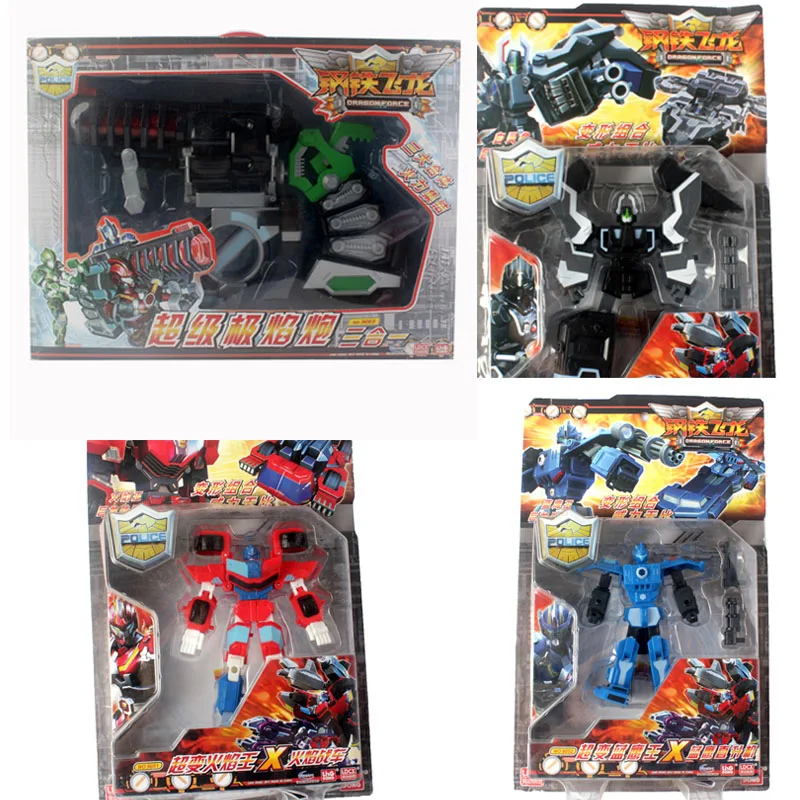 

3 In 1 Transformations Robot Model Dragon Force Action Figures Toy Collection Super Flame Cannon Model Boys Toy Gift 5 Inch