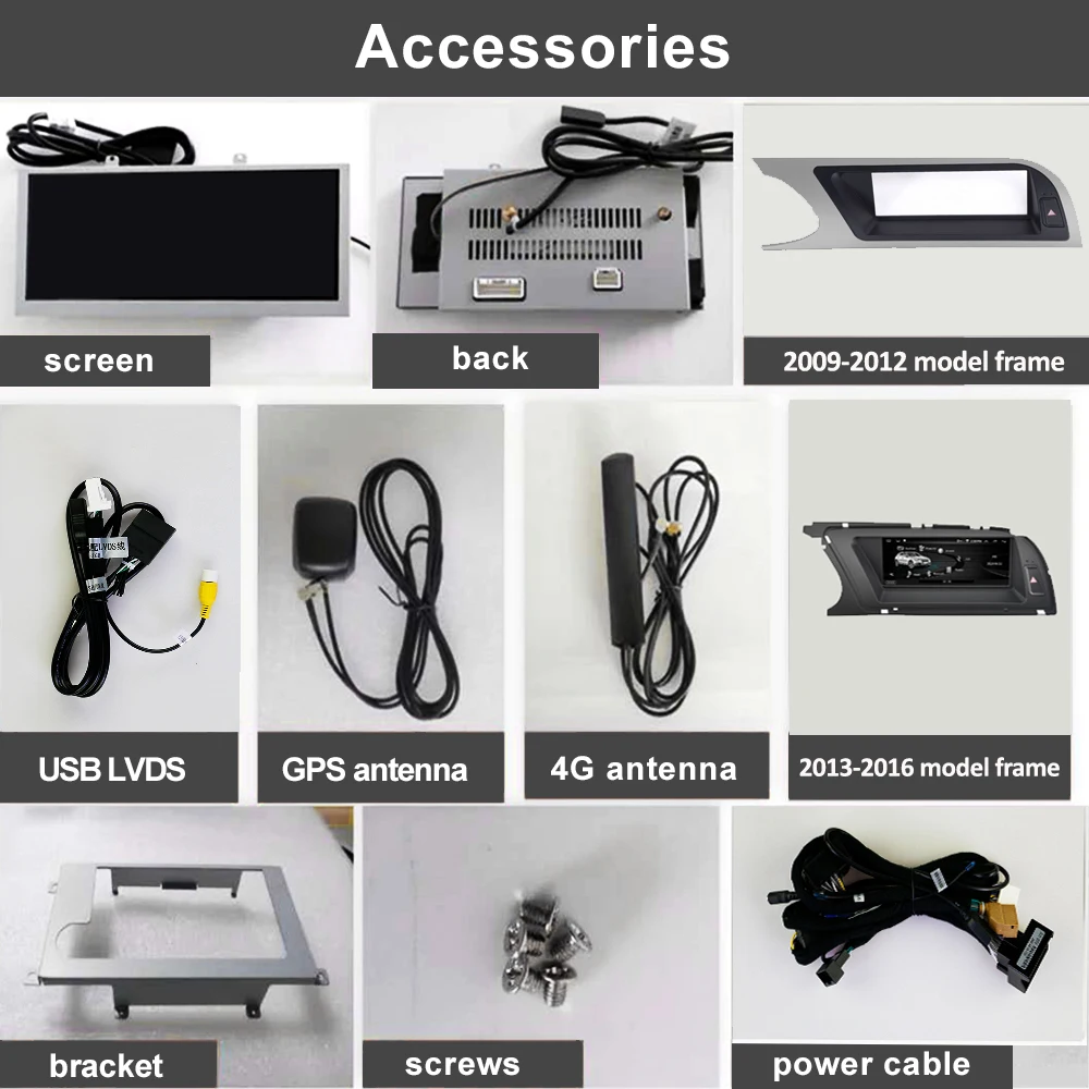 $366.00 COIKA Car IPS Touch Screen Radio For Audi A4 B8 2009-2016 WIFI 4G SIM Android 10 Carplay BT SWC Google 4+64G RAM GPS Navi 8 Core