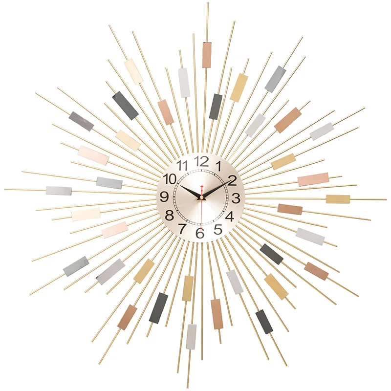 

Nordic Luxury Personality Mute Wall Clock Living Room Background Wall Hanging Clocks Fashion Home Decoration Accessories