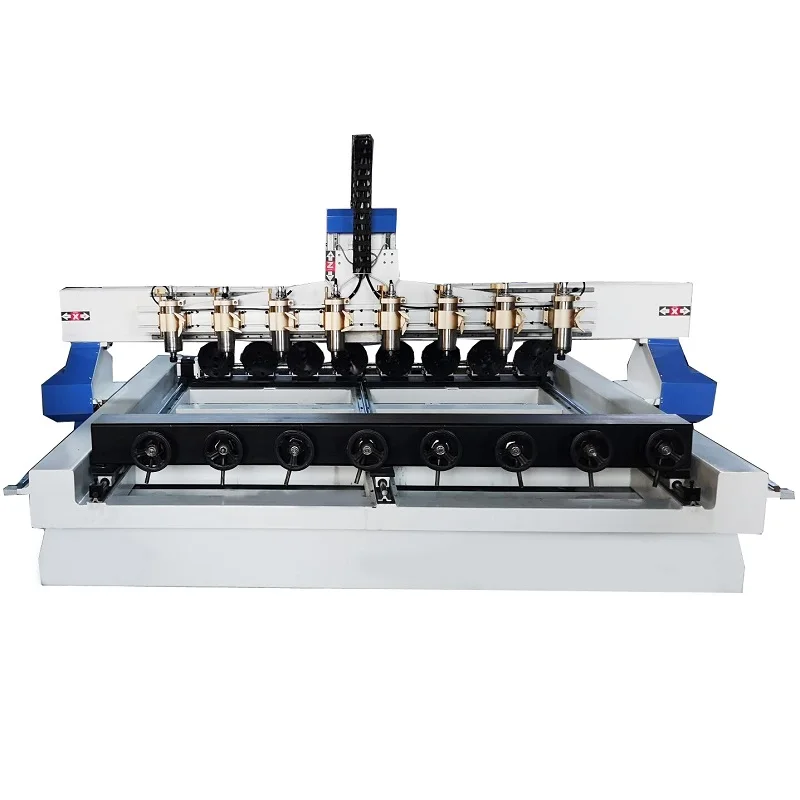 

wood relief rotary cnc wood carving machine with 8 pcs 2.2kw spindle