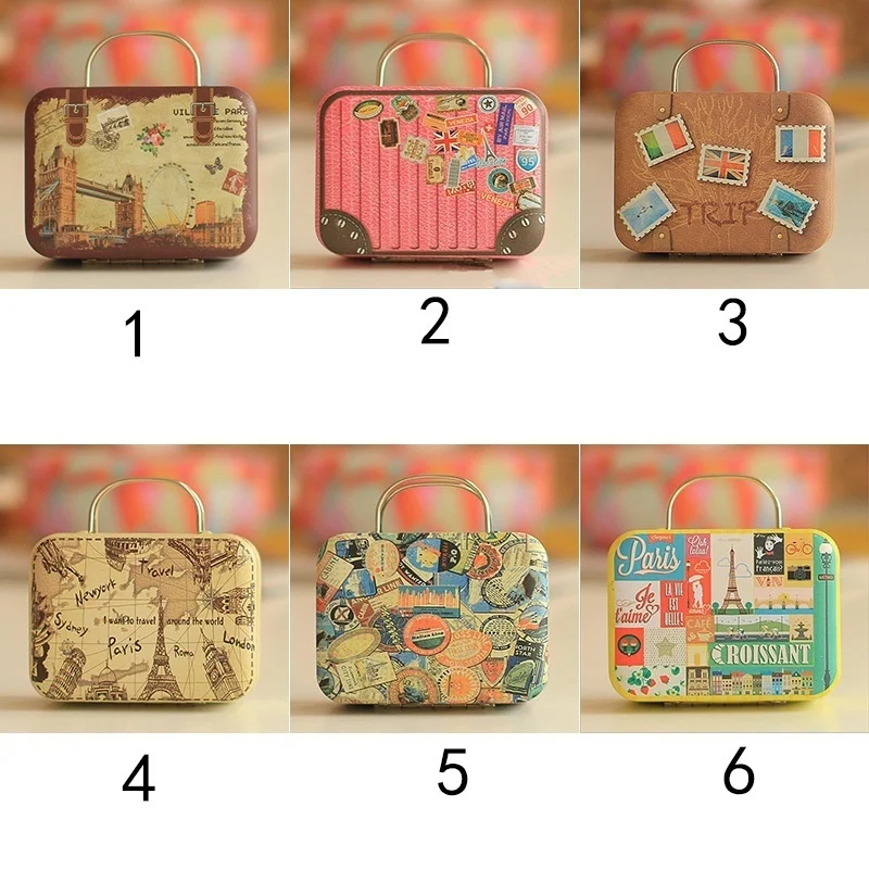 Винтажная мини коробка для конфет в форме чемодана хранения подарков на день