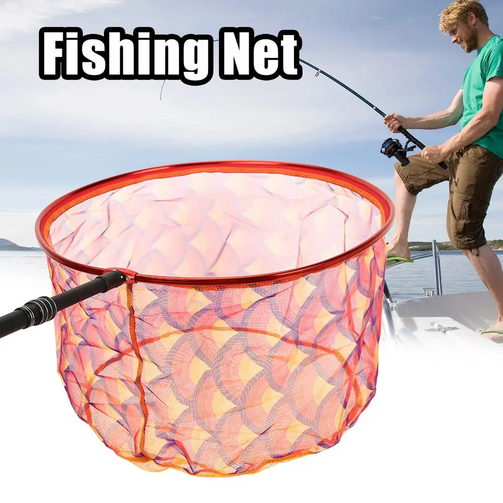 

8MM Universal Fishing Dip Net Practical Nano Woven Mesh Folding Aluminum Alloy Net Pocket Ring Outdoor Fishing Tool Accessory