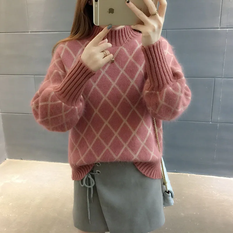 Теплые свитера 2019 Женский кашемировый свитер с высоким воротником Осенний