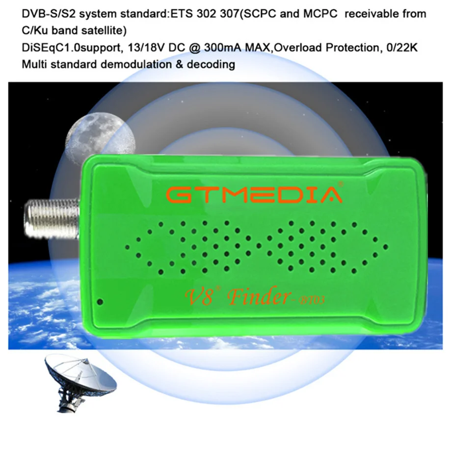GTMedia Freesat V8 Finder BT03 DVB S2 спутниковый Satfinder для andriod IOS 1080P цифровой Bluetooth HD