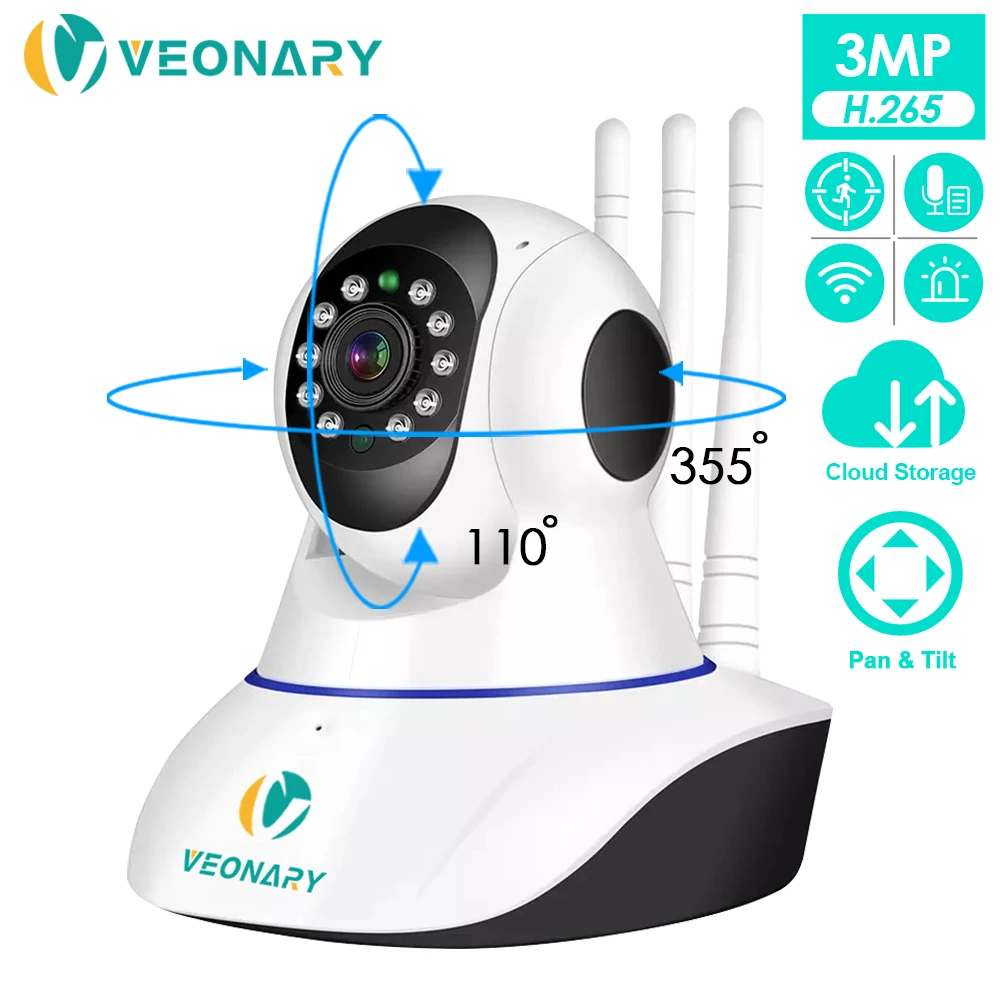 VEONARY AI 1536P 1080 Wi Fi Беспроводной IP камеры безопасности дома Камера Скрытого