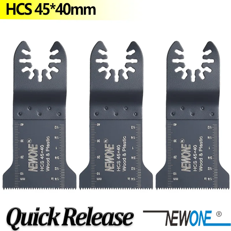 

NEWONE HCS 45*40mm Quick Release Saw Blades For Oscillating Tool Renovator Trimmer Cut Wood/Plastic/PVC Quick Change Blades