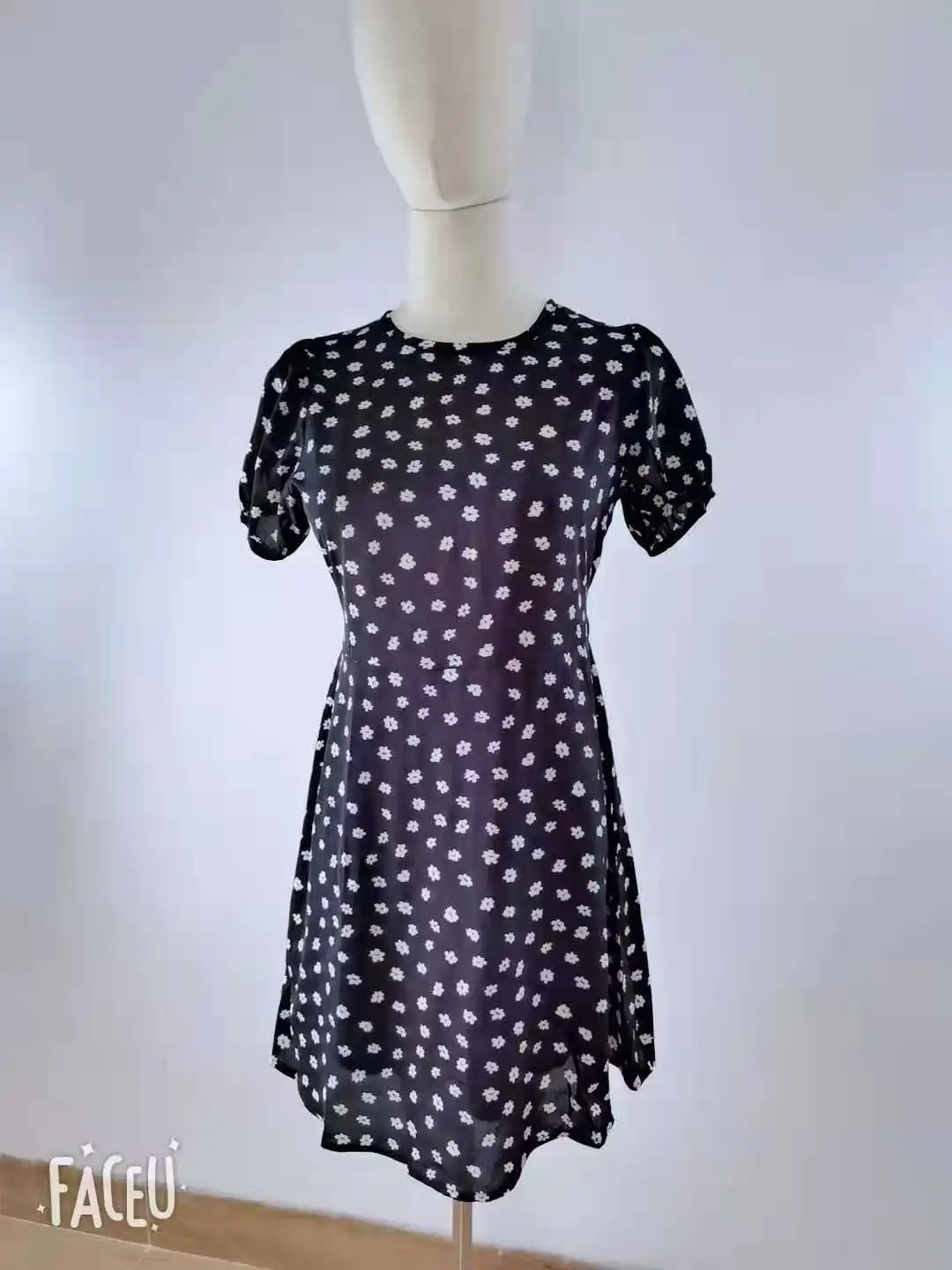 

New S-XL Summer femme dress Casual Boho OL Casual chiffon dot print long Sleeve Women Dresses Female Dress Robe Femme Vestido