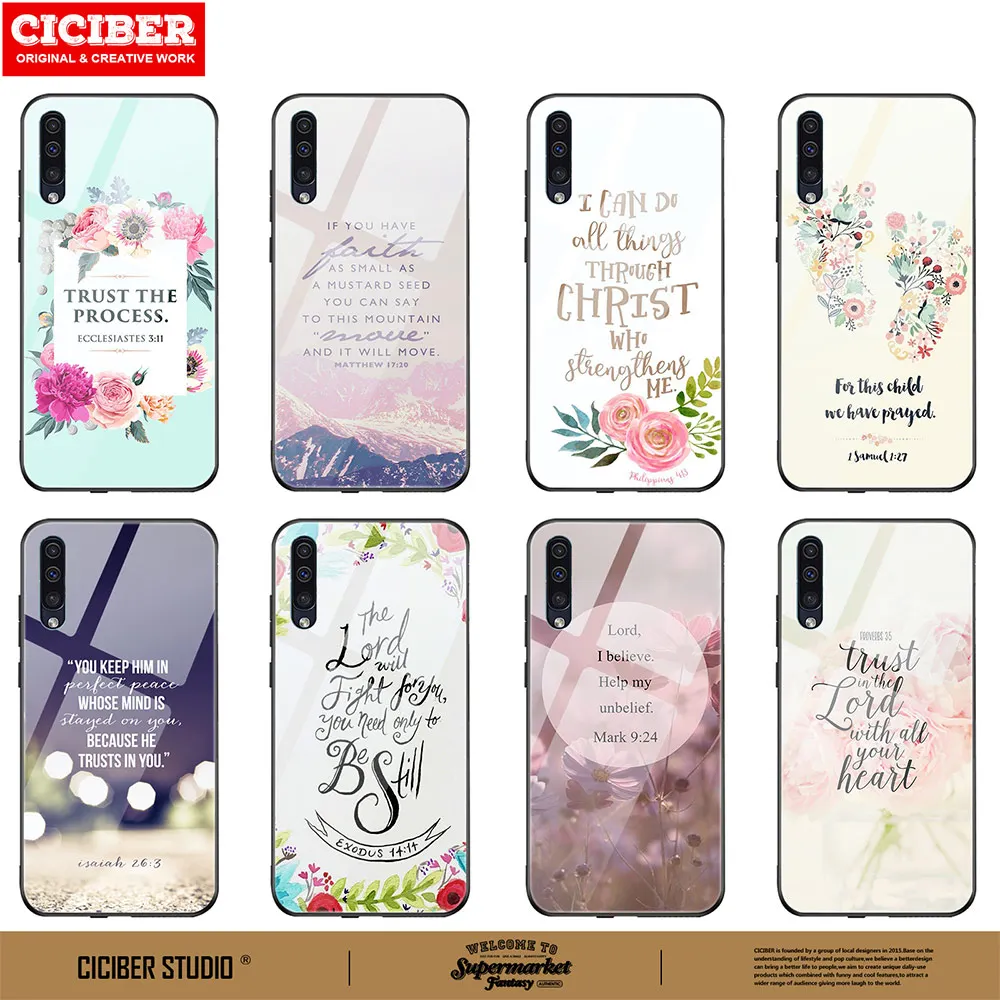 

Bible Phone Case For Samsung A51 A71 A21 A21S A30 A40 A41 A50 A70 M31 S9 S8 S10 S20 Plus Note 20 Ultra 10 Glass Cover Scripture
