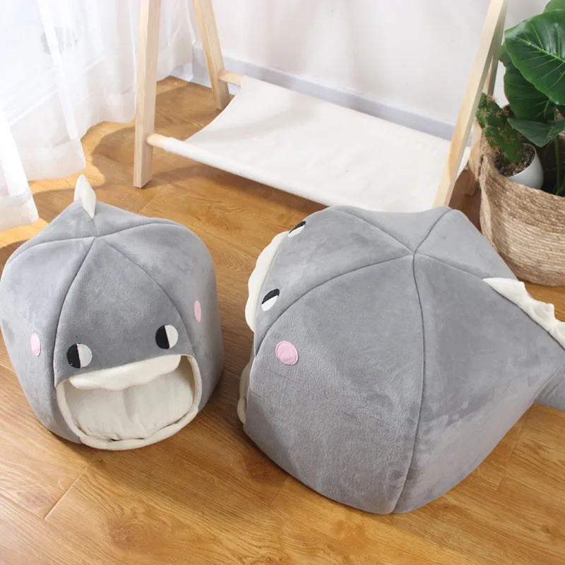 2021 new cave cat house pet bed tent lounger dog basket mat puppy kittens warm cozy house kennel cushion supplies bed for cats free global shipping