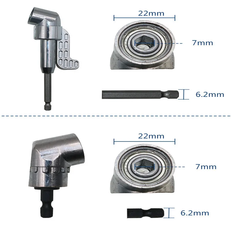 

105 Degree Angle Screwdriver Set Torque Wrench Drill Socket Adapter 1/4inch Hex Bit Socket Electric Drill Accessories