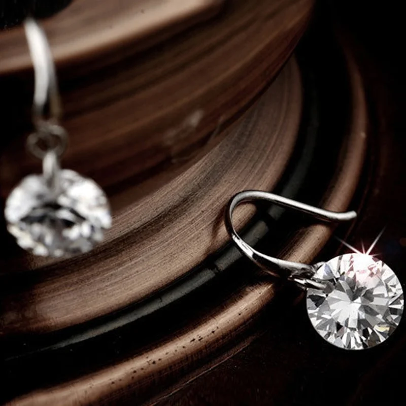 Классические Элегантные женские серьги с большой вспышкой кристаллами стразами