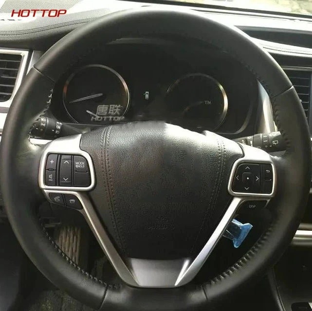 

Хромированная панель на руль, вставка, отделка, подходит для Toyota Highlander 2015 2016 2017 2018