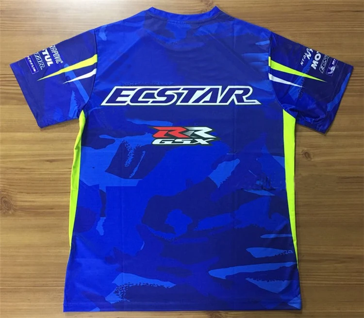 Футболка Moto GP Мужская для езды на мотоцикле Suzuki быстросохнущая тенниска с