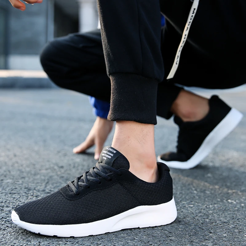 CcharmiX Men Shoes Couples Walking Sneakers Lace Up Spring Lightweight Mens Casual Breathable Male Footwear Big Size 48 |