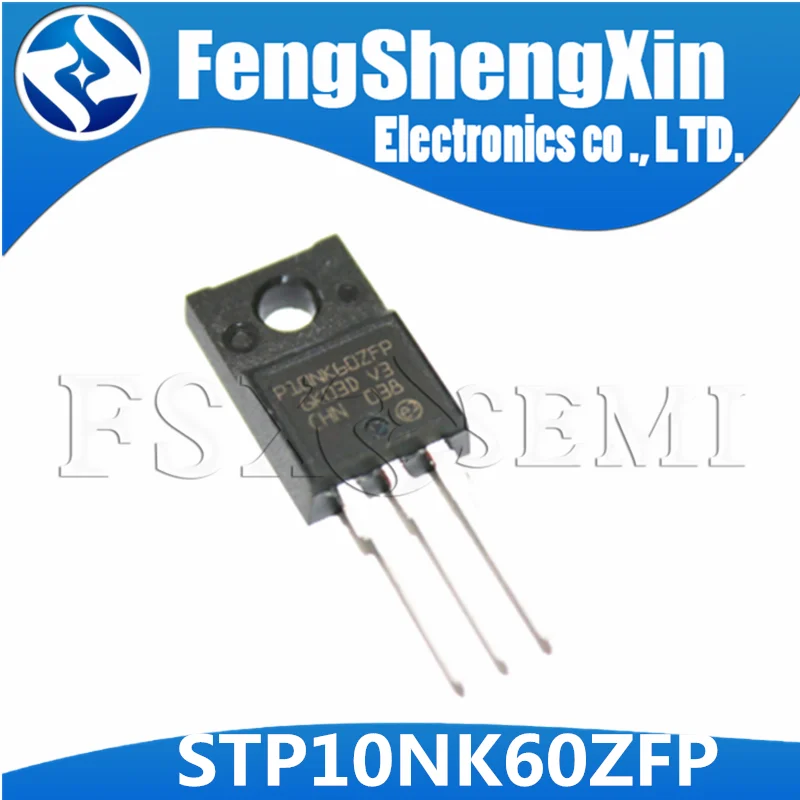 10 шт./лот STP10NK60ZFP P10NK60ZFP STP10NK60 600 в А TO 220F Zener Protected SuperMESH MOSFET|mosfet 10a|mosfet 10pcsmosfet 600v |