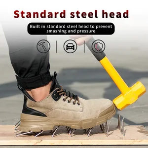 Men women safety shoes steel toe cap indestructible anti-smashing anti-puncture work boot breathable waterproof fashion sneakers