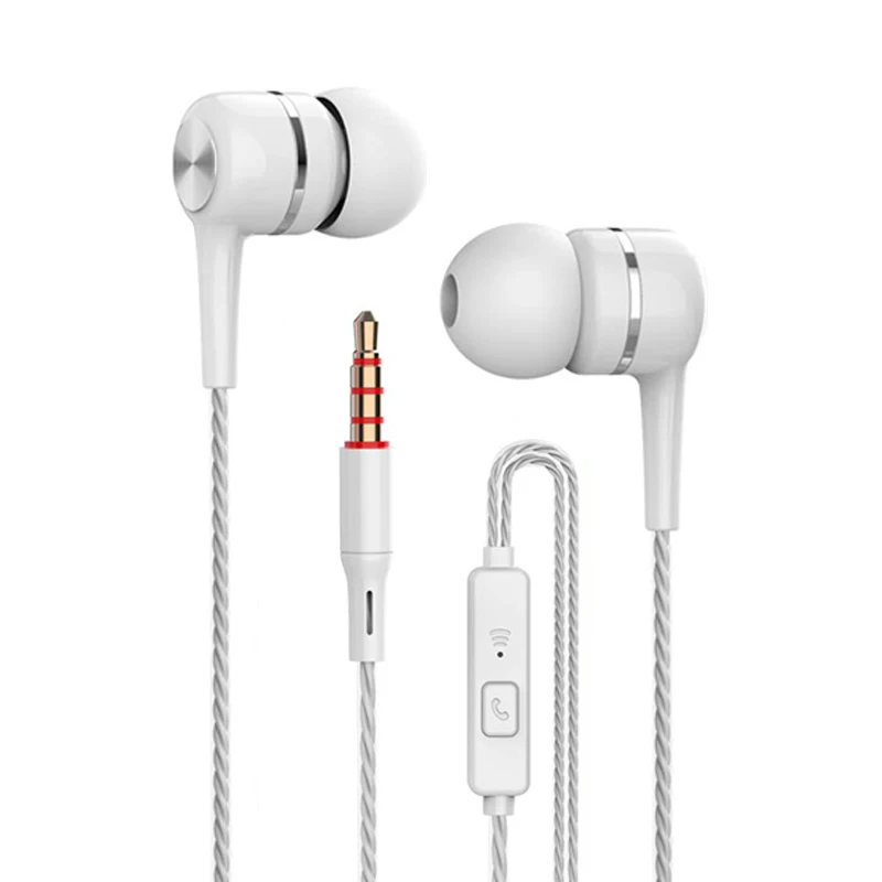 White VPB S12 спортивные наушники,, проводные, супер бас, 3,5 мм, трещины, красочные, гарнитура, вкладыши с микрофоном, свободные руки для samsung - Цвет: White