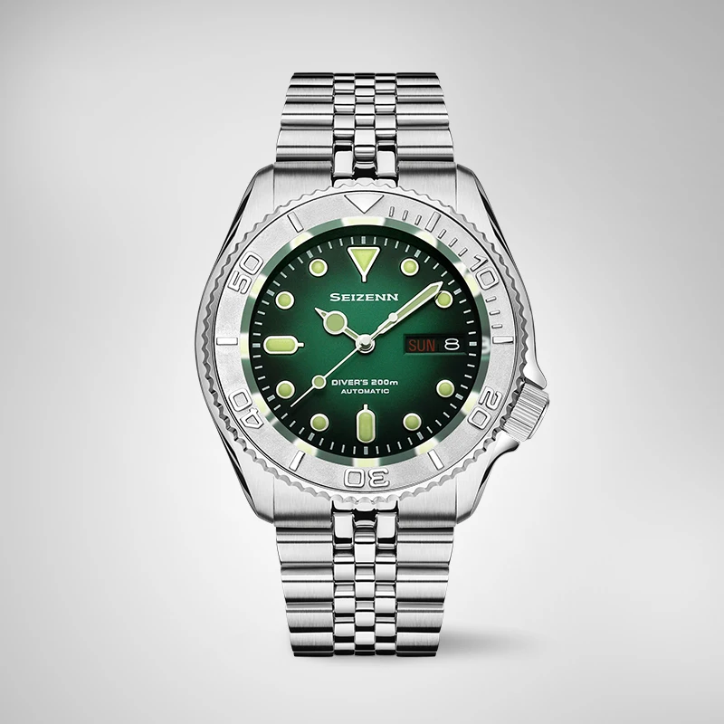 

Merkur Men's SKX007 Green Dial Diver Watch Sapphire 200M Water Resistance NH36 Automatic Movement Stainless Bracelet Luminous