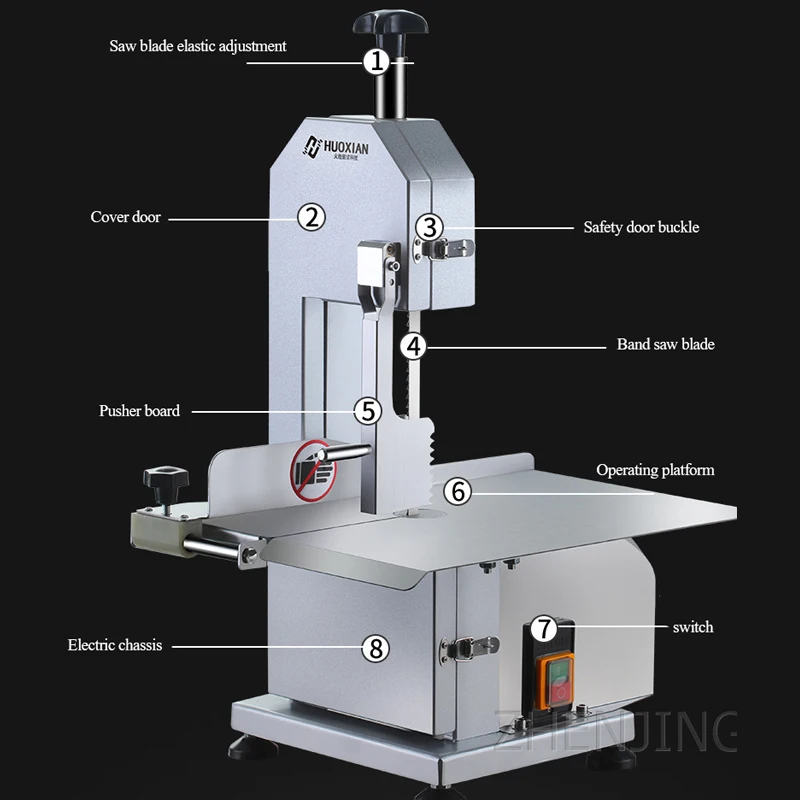 

Cutting Machine Commercial Stainless Steel Saw Meat Pork Ribs Slicer Big Bone Meat Slicer Bovine Bone Processing Equipment