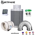 MTPAKE 468 дюймовый вентилятор с низким уровнем шума с высокоскоростным ветром, 8 с угольным фильтром и 6 футов трубопровода для вентиляции палатки для выращивания