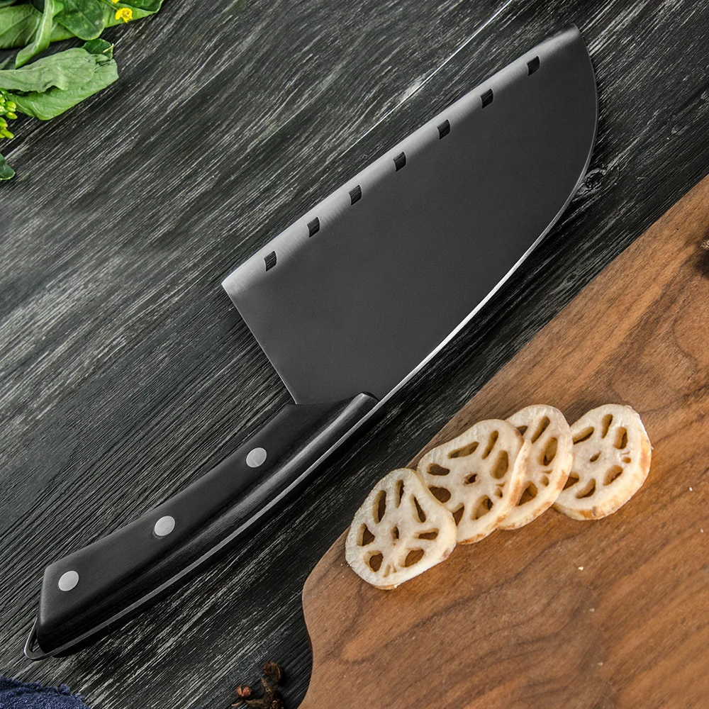 XYj нож из нержавеющей стали 7 дюймов большие кухонные ножи шеф-повара китайский