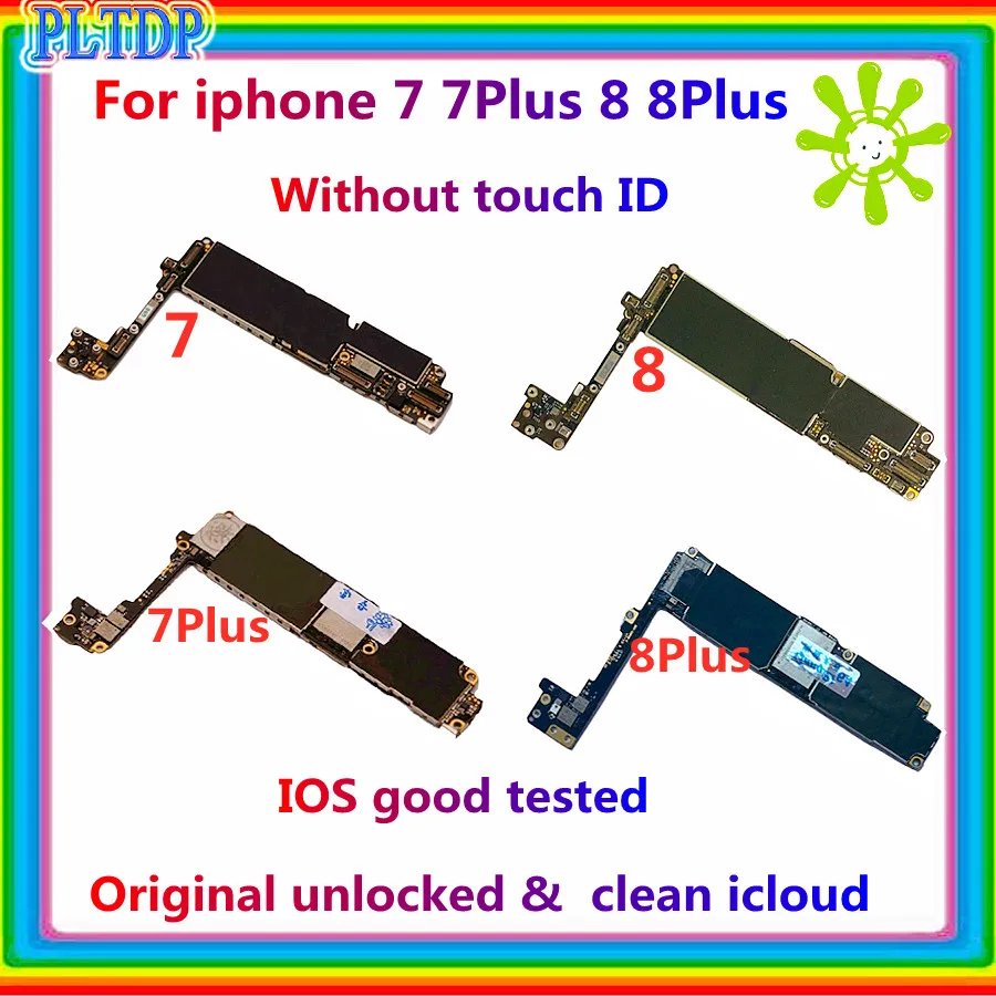 

16GB 32GB 64GB 128GB For IPhone 7 Plus 8 Plus 6 Plus 6S Plus Motherboard Original unlock No Touch ID logic board Free icloud