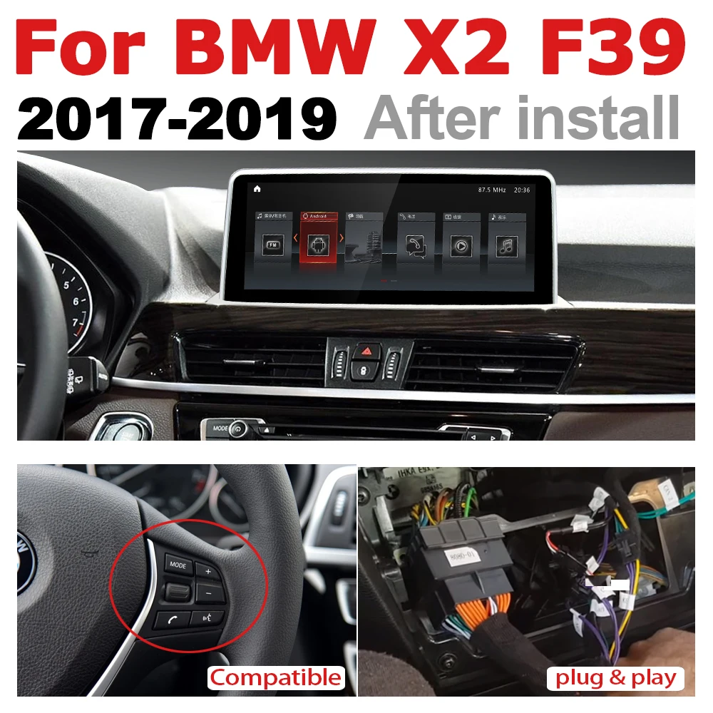 Автомагнитола 2 din с GPS и Android-навигацией для BMW X2 F39 2017 ~ 2019 EVO AUX Стерео Мультимедиа