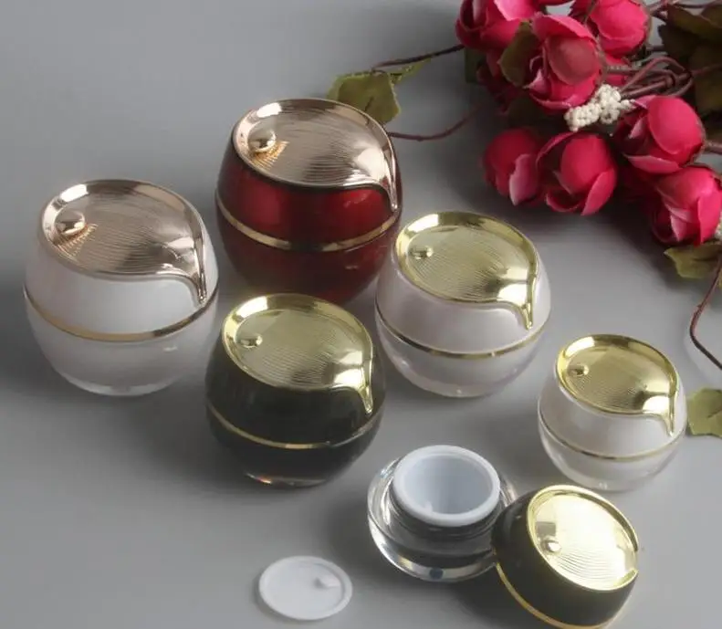 5g 10 г 20 Акриловая банка для крема черный белый красный образец консервные банки