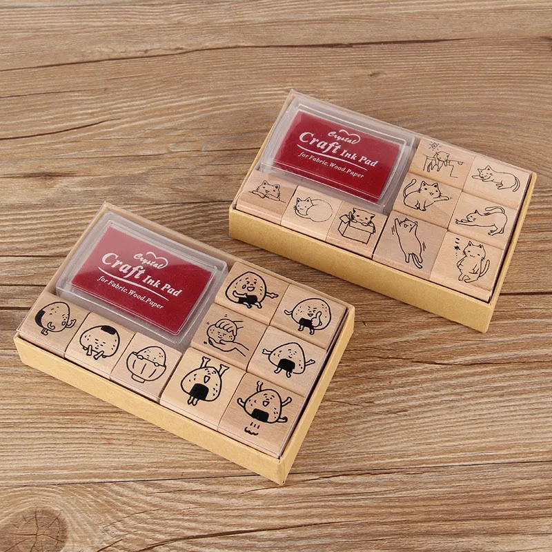 Штамп милые кошки штамп DIY деревянные и резиновые штампы для скрапбукинга