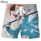 Шорты CLOOCL Kimetsu No Yaiba аниме рассекающий демонов 3D принт мужские и женские мужские в студенческом стиле Корейская версия диких свободных широких брюк