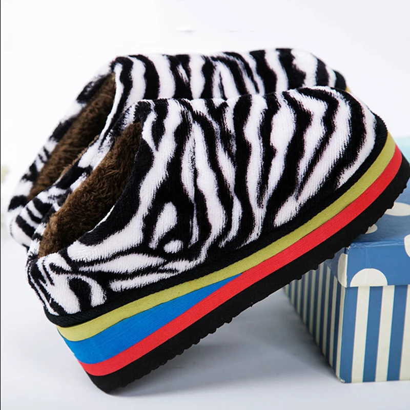 Зимняя женская домашняя обувь для улицы хлопковая множество стилей леопардовые