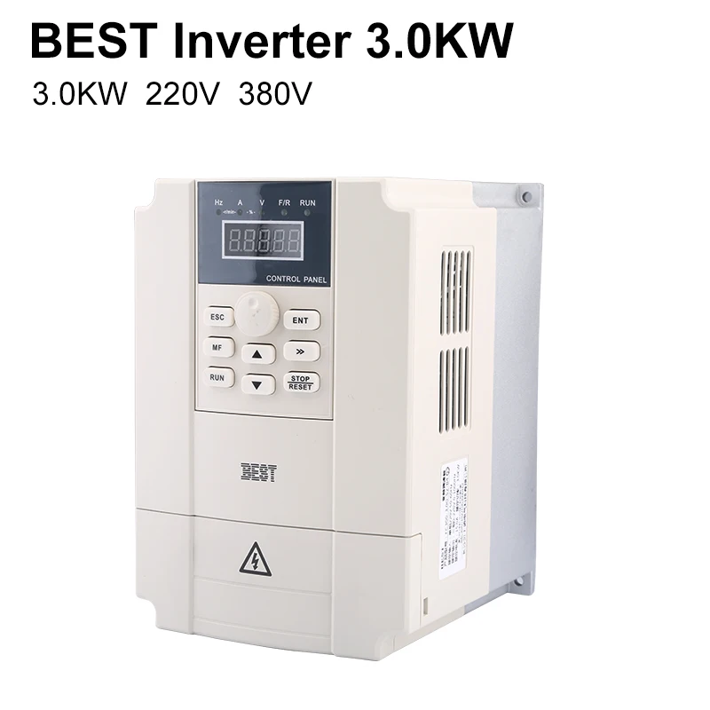 

BEST Inverter VFD 3.0kw Frequency Conversion Drive 220V Inverter 3-Phase Output For CNC Router Spindle Motor Speed Control