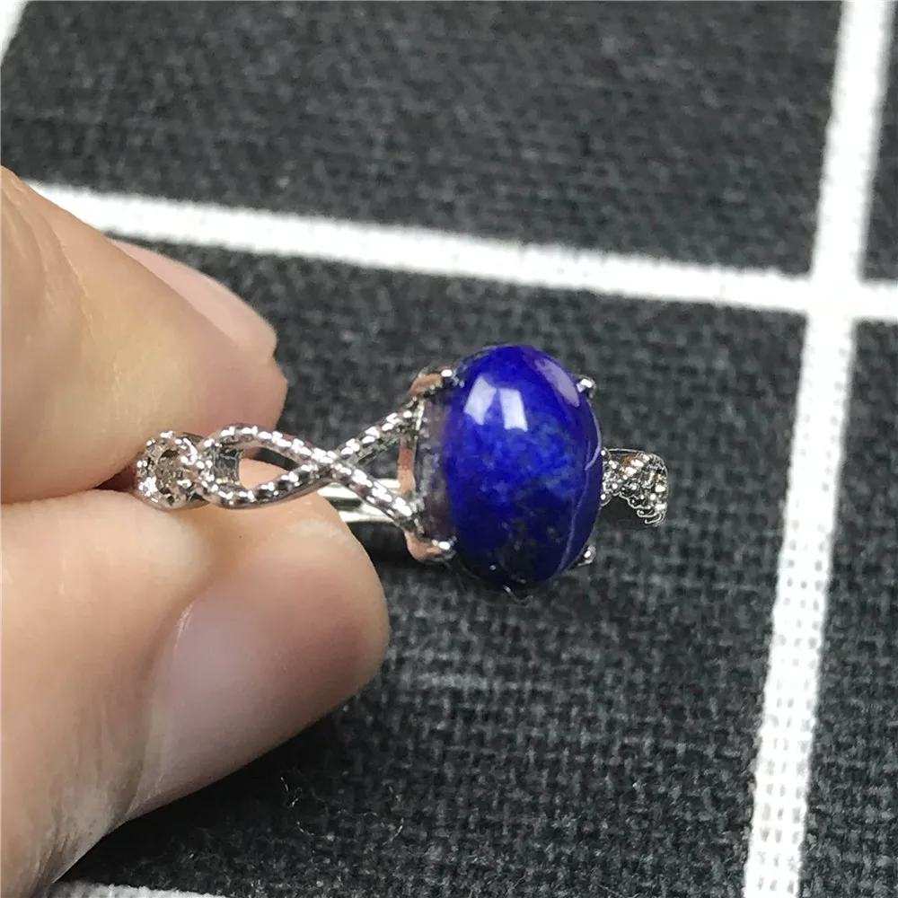 8x6 мм Топ натуральный Королевский Синий Лазурит кольцо ювелирные изделия для
