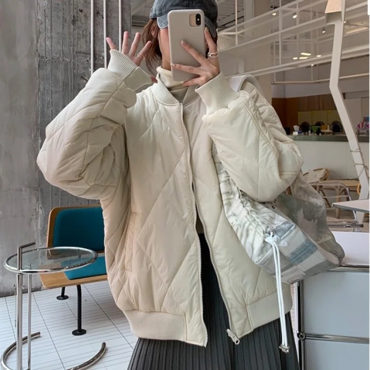 

Женская новая зимняя куртка 2021, небольшая свободная утепленная хлопковая куртка, летная куртка