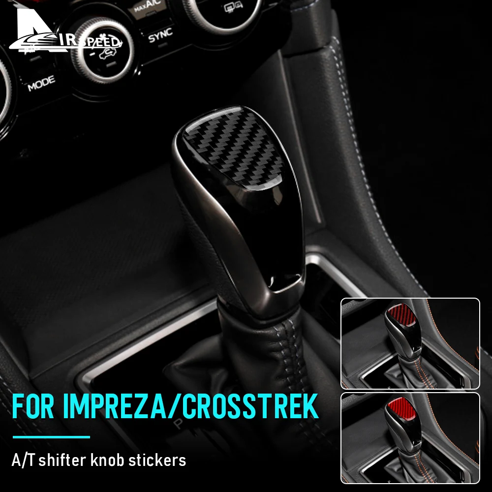 

Carbon Fiber for Subaru Crosstrek Impreza 2017 2018 2019 Accessories Car Automatic Gear Shifter Knob Cover Sticker Interior Trim