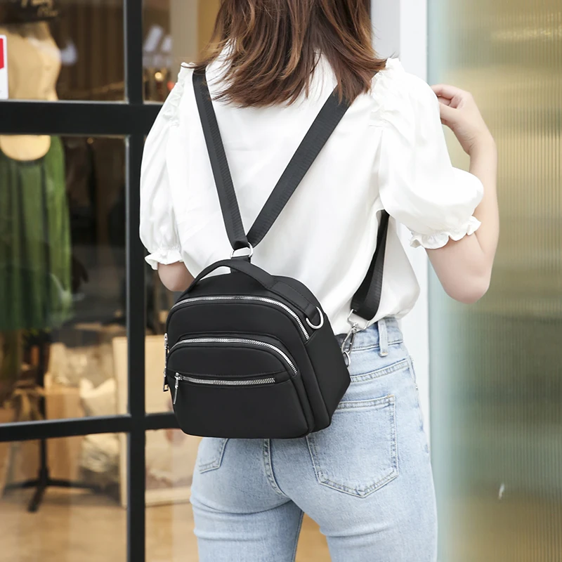 

Women Shoulder Bag Handbag Waterproof Nylon Crossbody Bags Travel School Message Bag For Female Ladies Solid Zipper Pack Tote