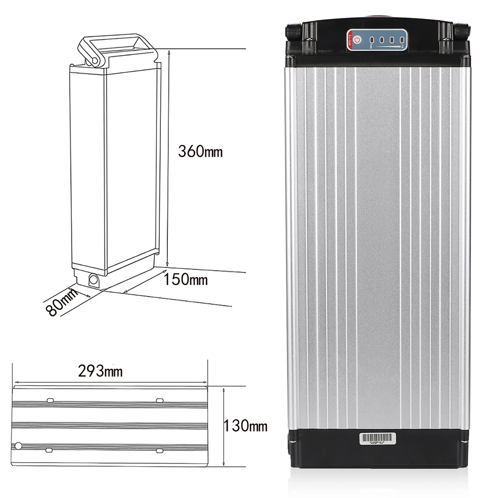 Алюминиевая задняя стойка для электровелосипеда литиевая батарея 24 В 20 Ач 25 30 40