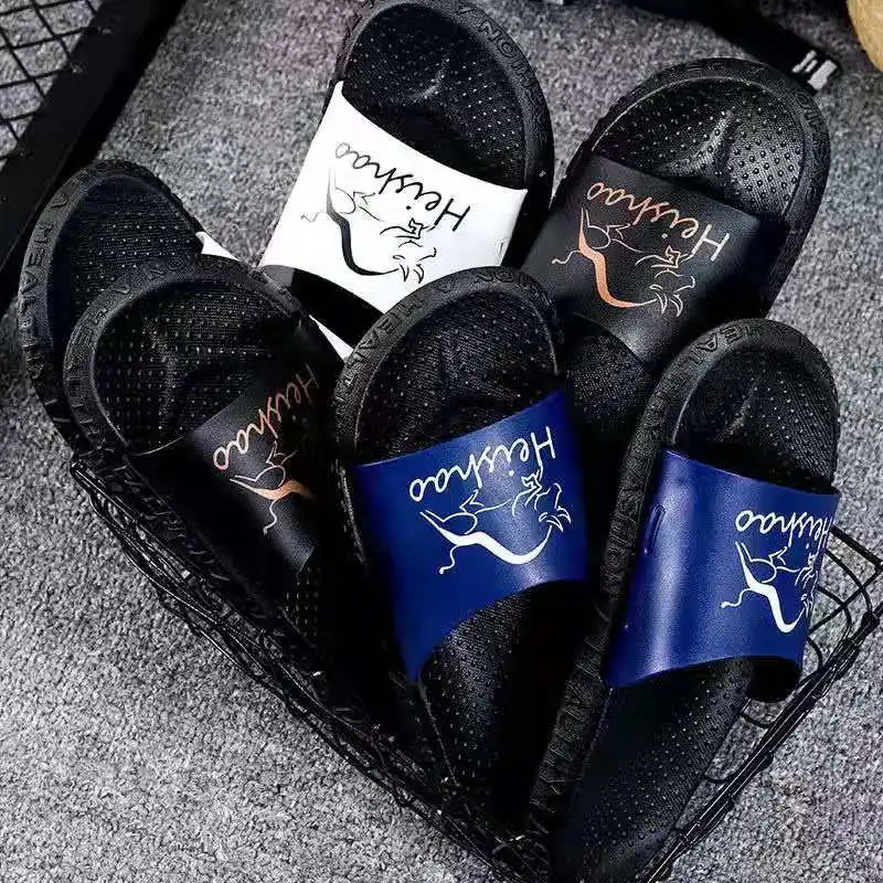 

Мужские массажные шлепанцы, Нескользящие сандалии на толстой подошве, для дома и пляжа, летняя обувь для ванной комнаты