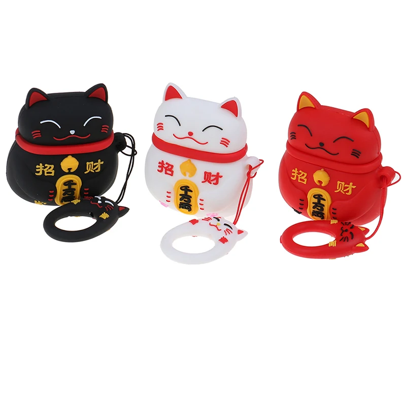 Милые японские стильные чехлы для наушников Lucky Cat Apple беспроводная